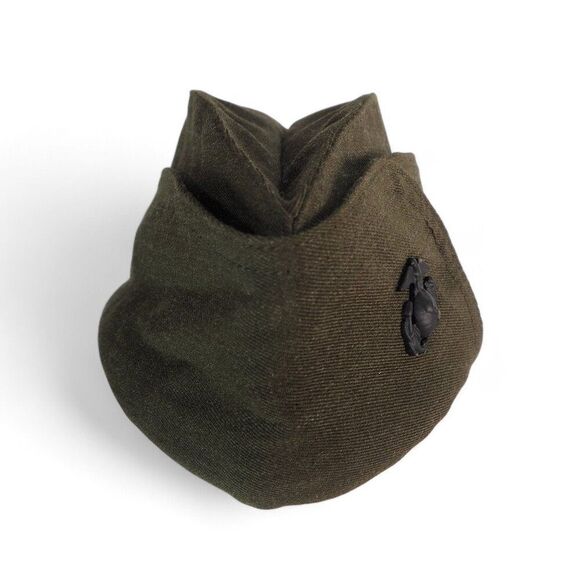 DSCP Valor Collection Marine Corps Garrison Wool Blend Cap Women's 21 1/2 - Picture 1 of 9
